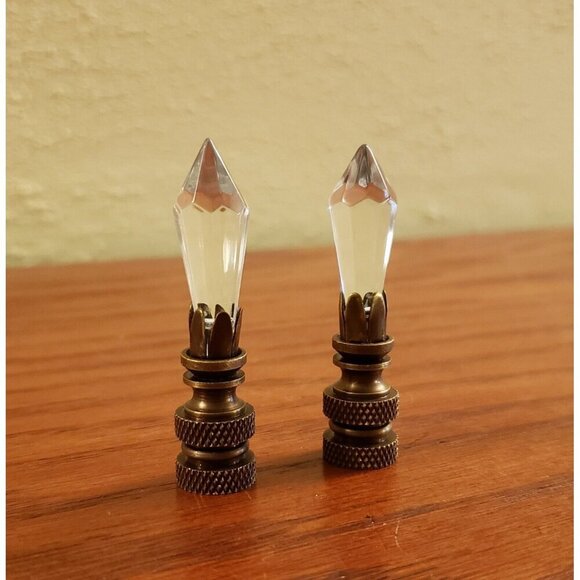 Crystal and Brass Decorative Finials - Picture 3 of 5